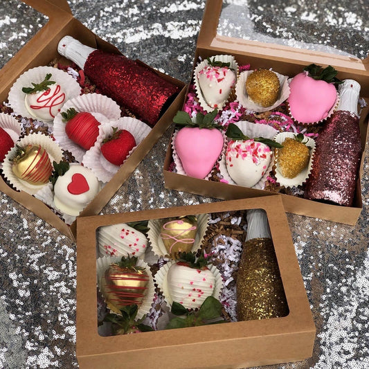 Chocolate Covered Strawberries White Sparkling Cider (6)